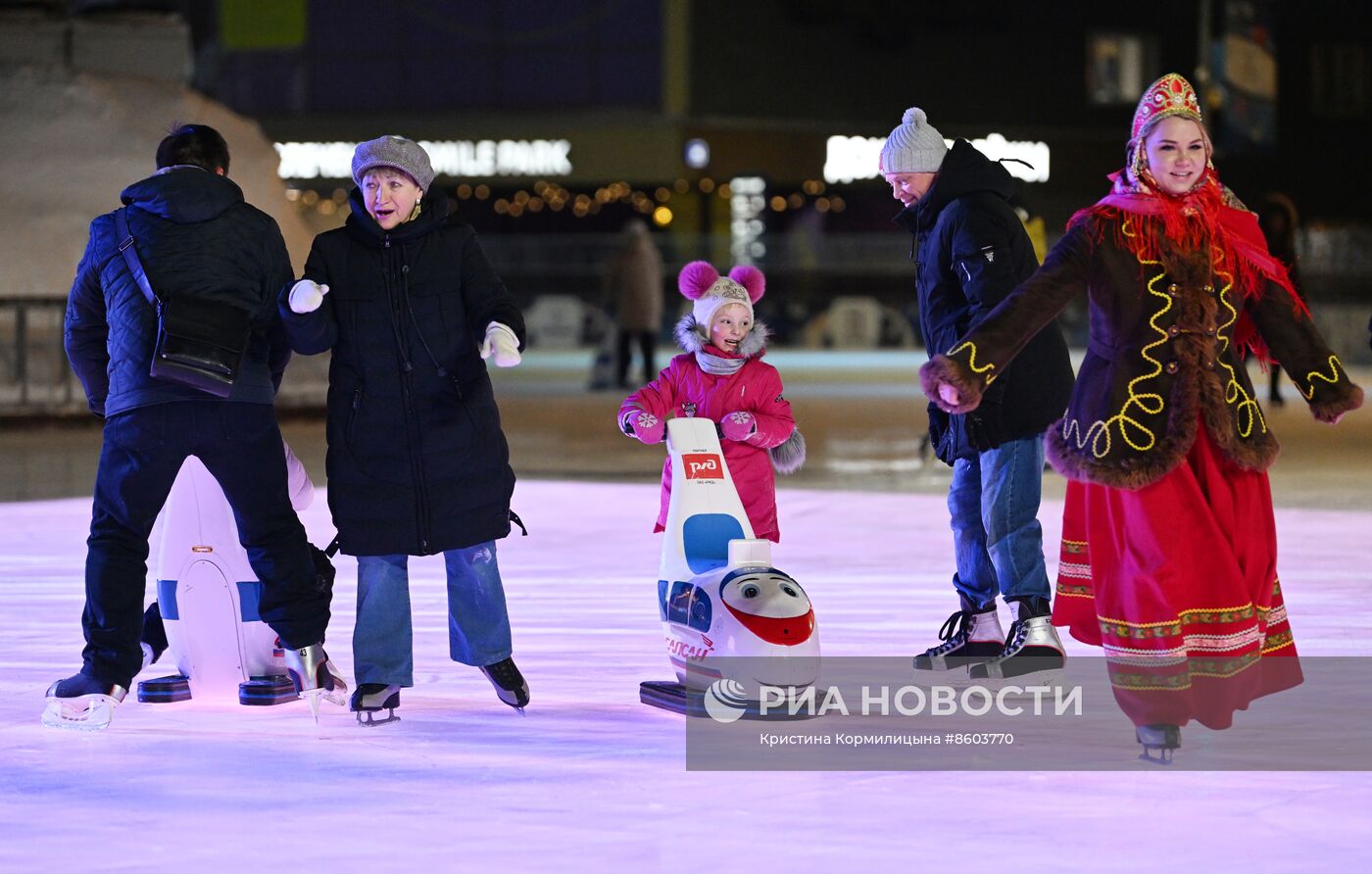 Выставка "Россия". Семейное катание на льду с олимпийским чемпионом