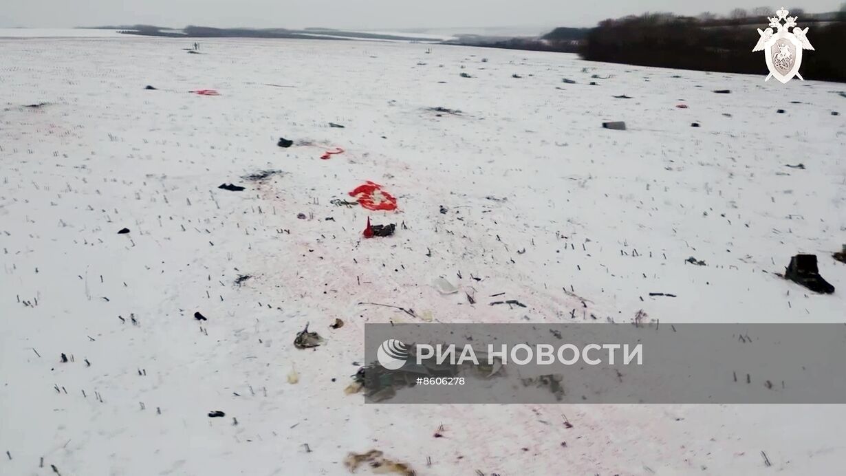Военно-транспортный самолет Ил-76 потерпел крушение в Белгородской области
