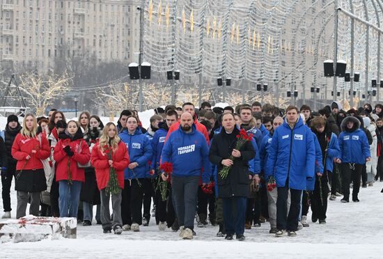 Памятные акции в городах России по случаю годовщины освобождения Ленинграда от фашистской блокады