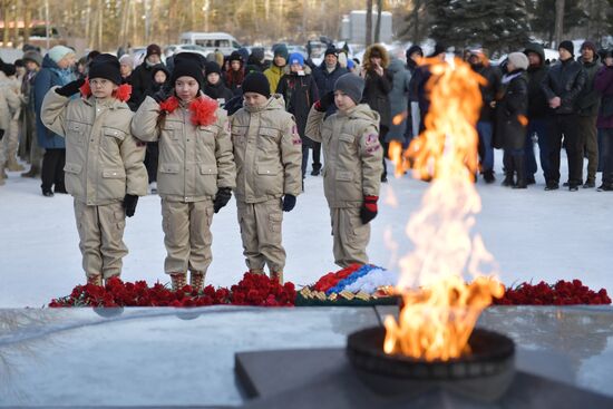 Памятные акции в городах России по случаю годовщины освобождения Ленинграда от фашистской блокады