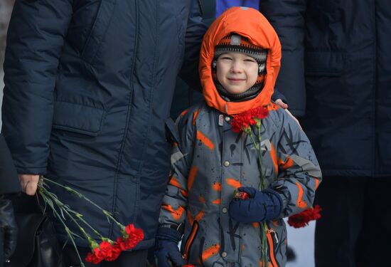 Памятные акции в городах России по случаю годовщины освобождения Ленинграда от фашистской блокады