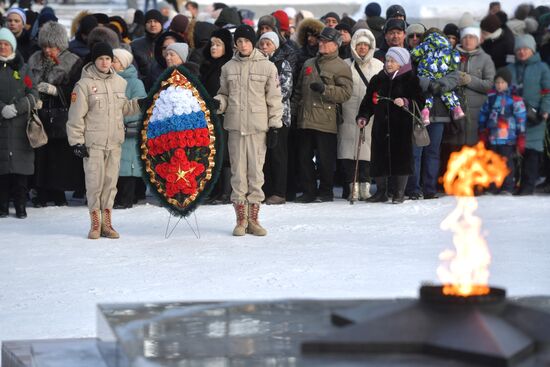 Памятные акции в городах России по случаю годовщины освобождения Ленинграда от фашистской блокады