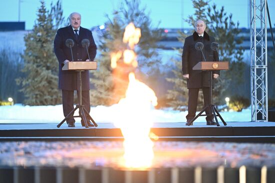 Церемония открытия мемориала в память о мирных жителях СССР – жертвах нацистского геноцида в годы Великой Отечественной войны