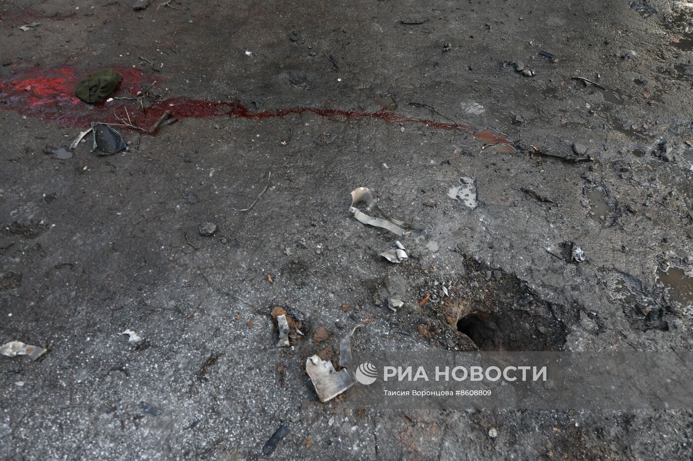 Последствия обстрела Донецка