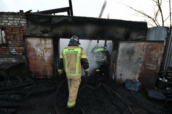 Последствия обстрела Донецка