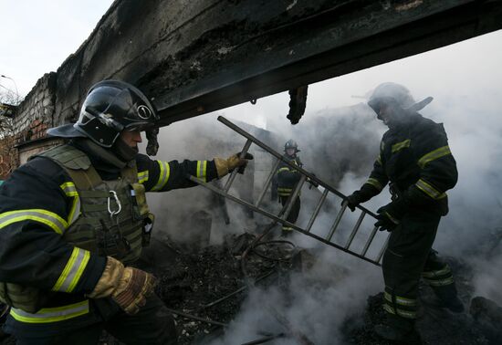 Последствия обстрела Донецка