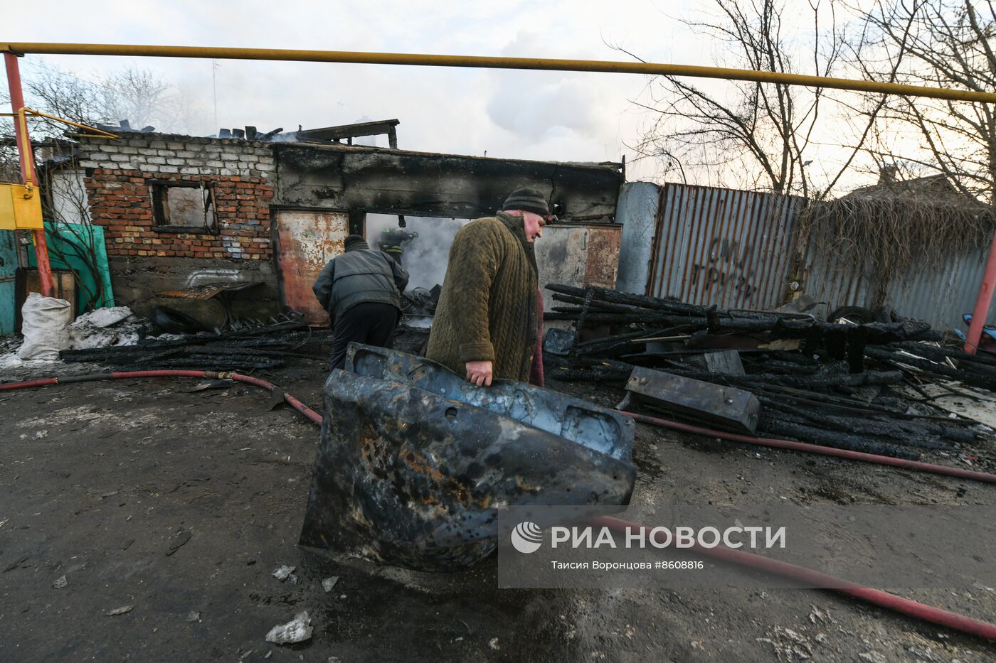 Последствия обстрела Донецка