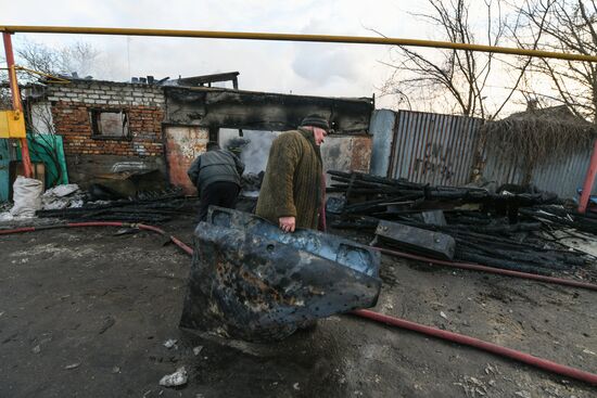 Последствия обстрела Донецка