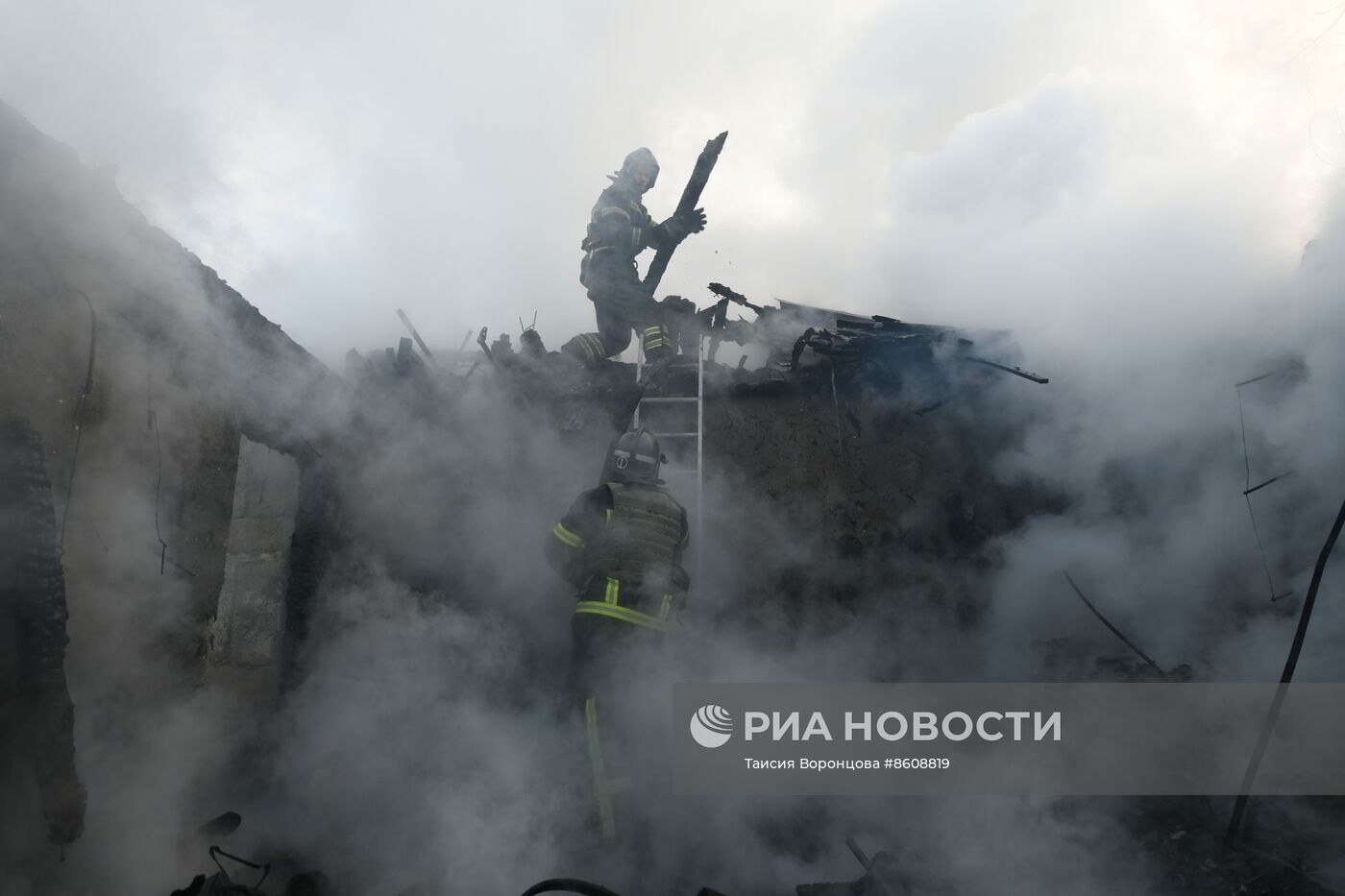 Последствия обстрела Донецка