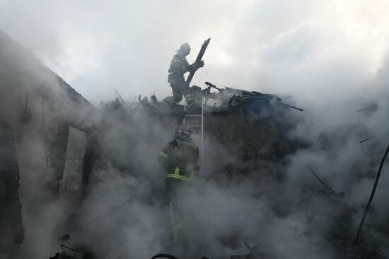 Последствия обстрела Донецка