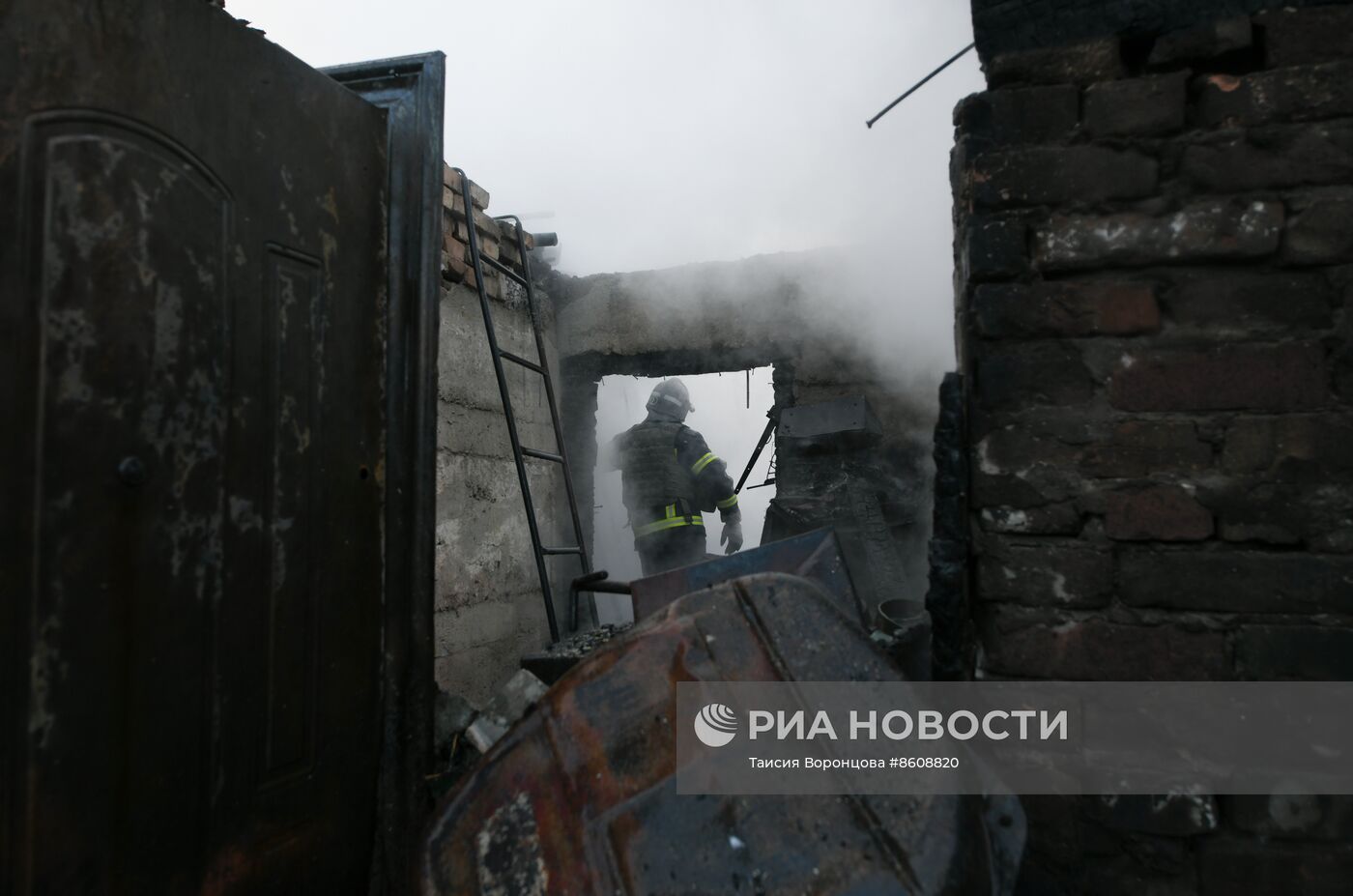 Последствия обстрела Донецка