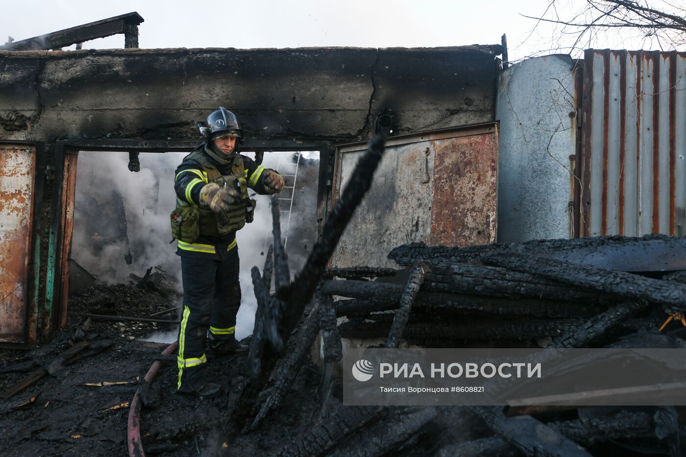 Последствия обстрела Донецка