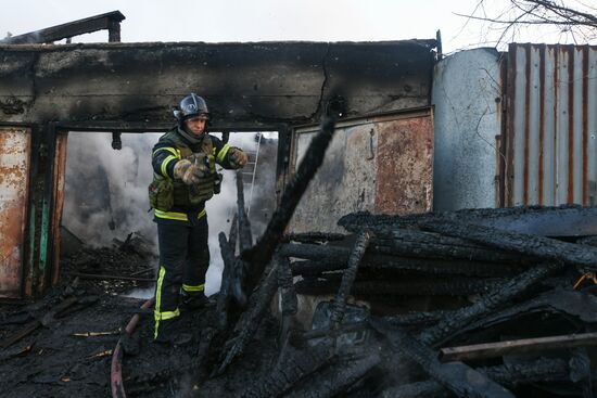 Последствия обстрела Донецка