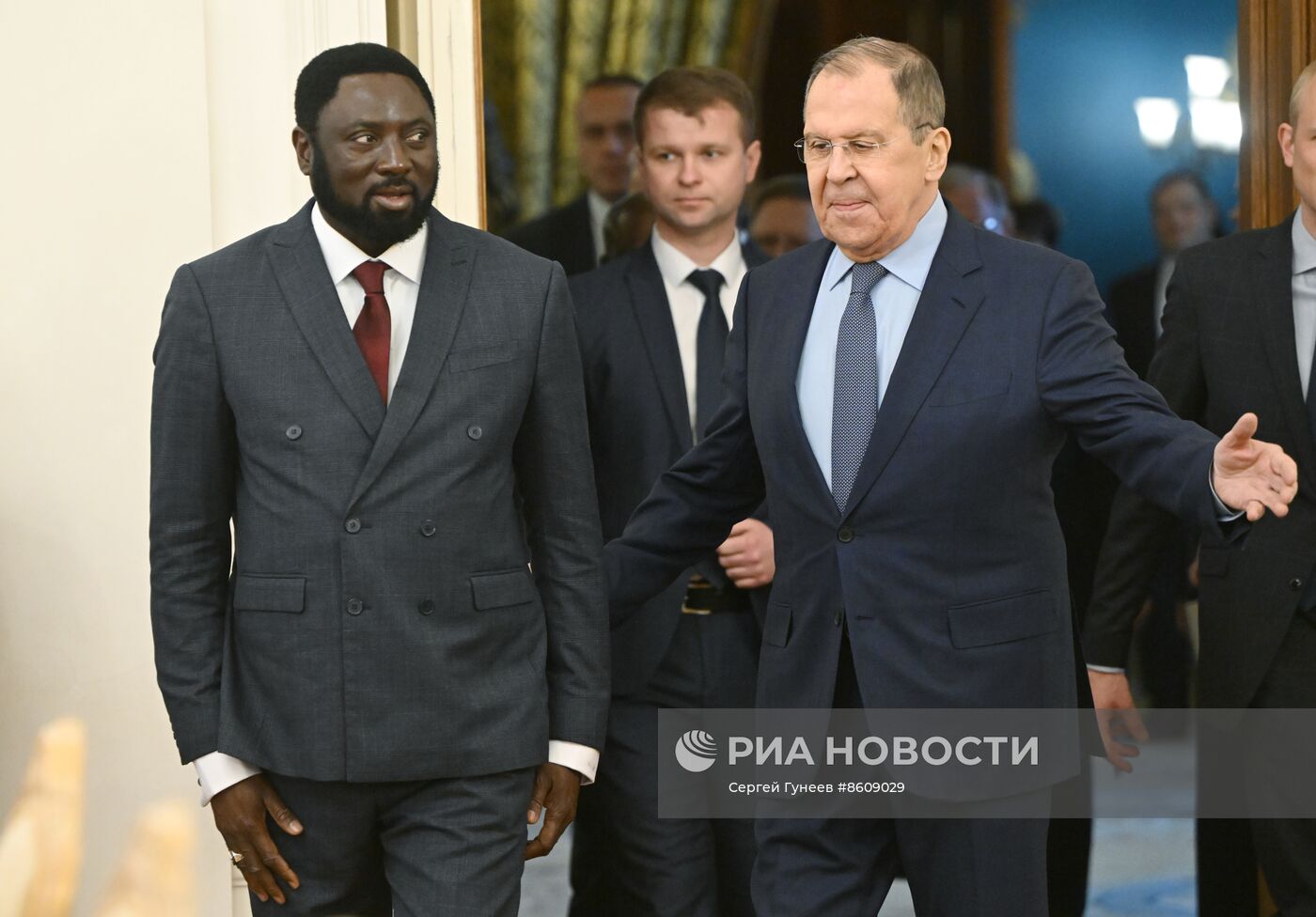 Встреча глав МИД РФ и Гамбии С. Лаврова и М. Тангары