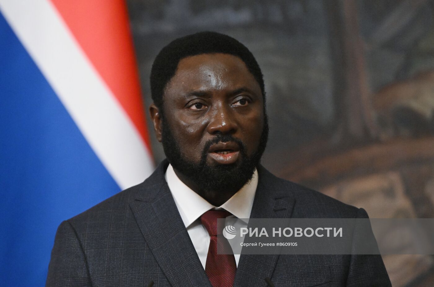 Встреча глав МИД РФ и Гамбии С. Лаврова и М. Тангары