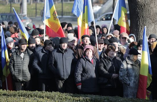 Акция протеста оппозиции в Кишиневе