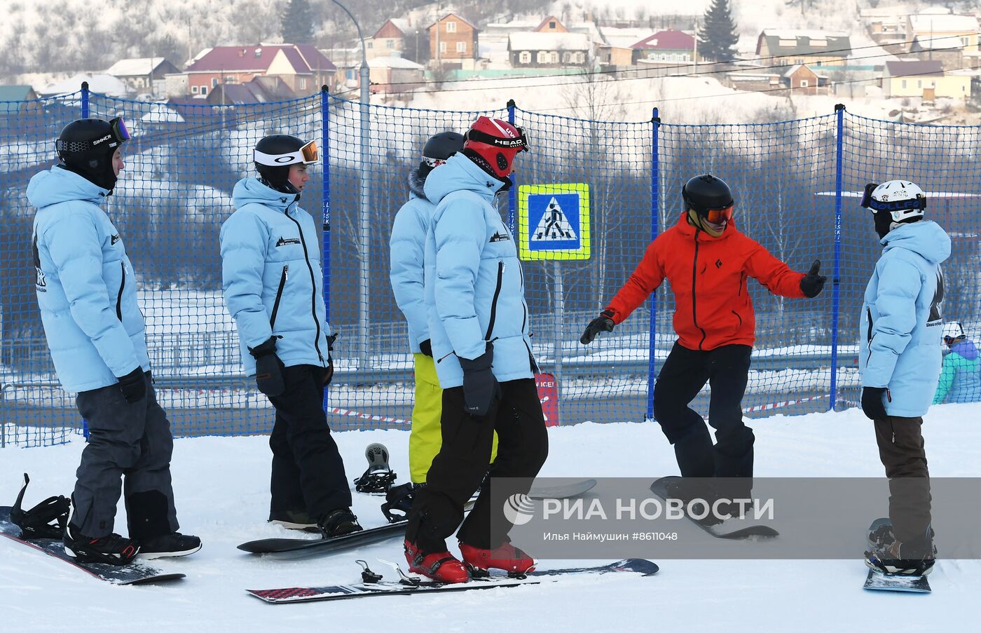 Открытие школы сноуборда олимпийского чемпиона В. Уайлда в Красноярске