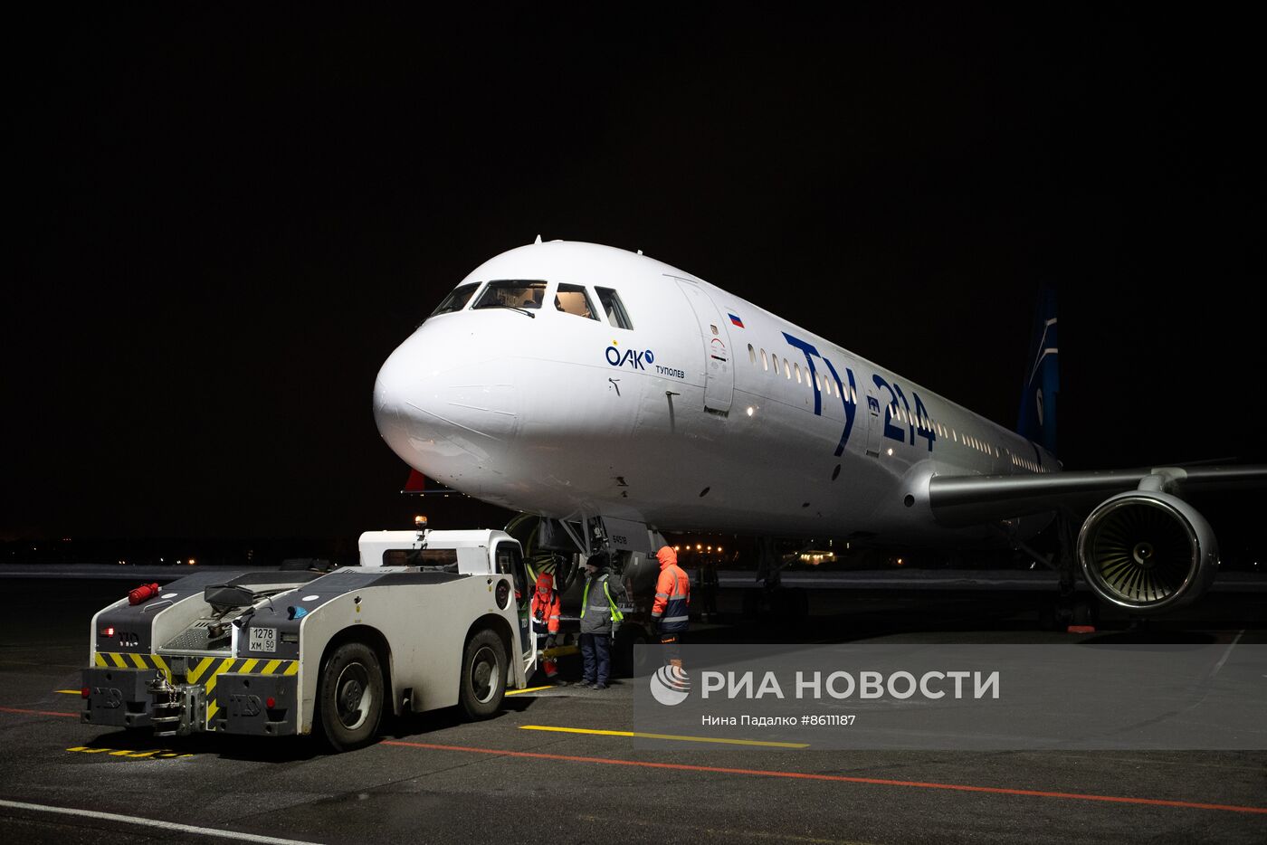 Первый коммерческий рейс лайнера Ту-214 а/к Red Wings после восстановления летной годности