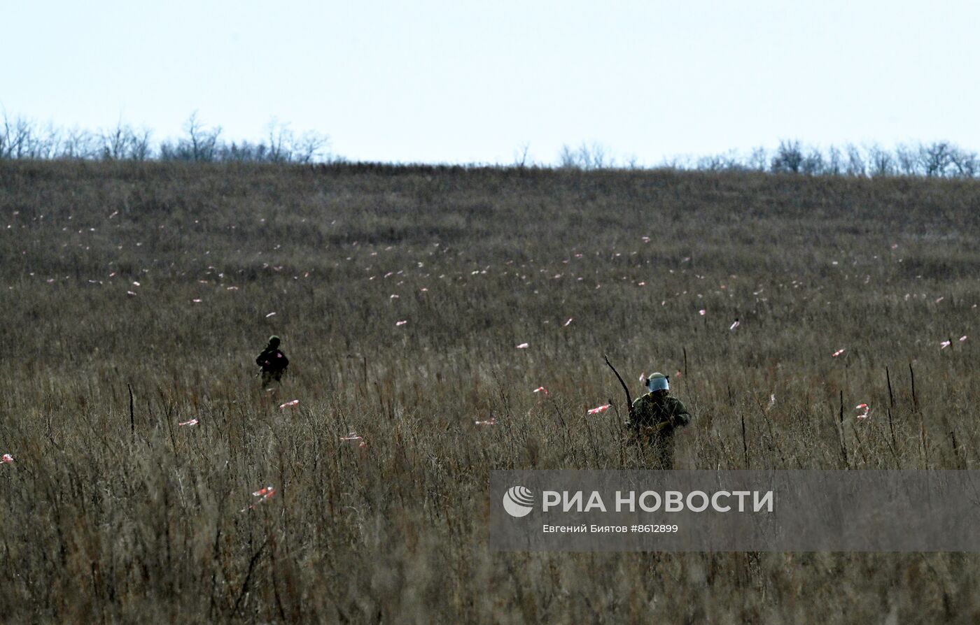 Саперы минобороны РФ ведут работы по разминированию в ЛНР