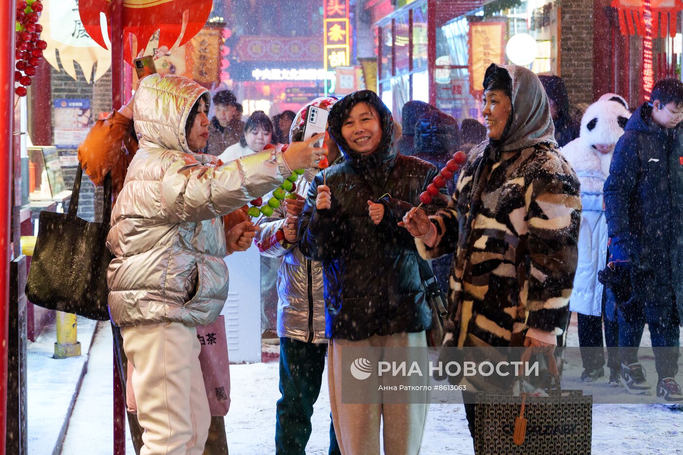 Город Шэньян перед китайским Новым годом