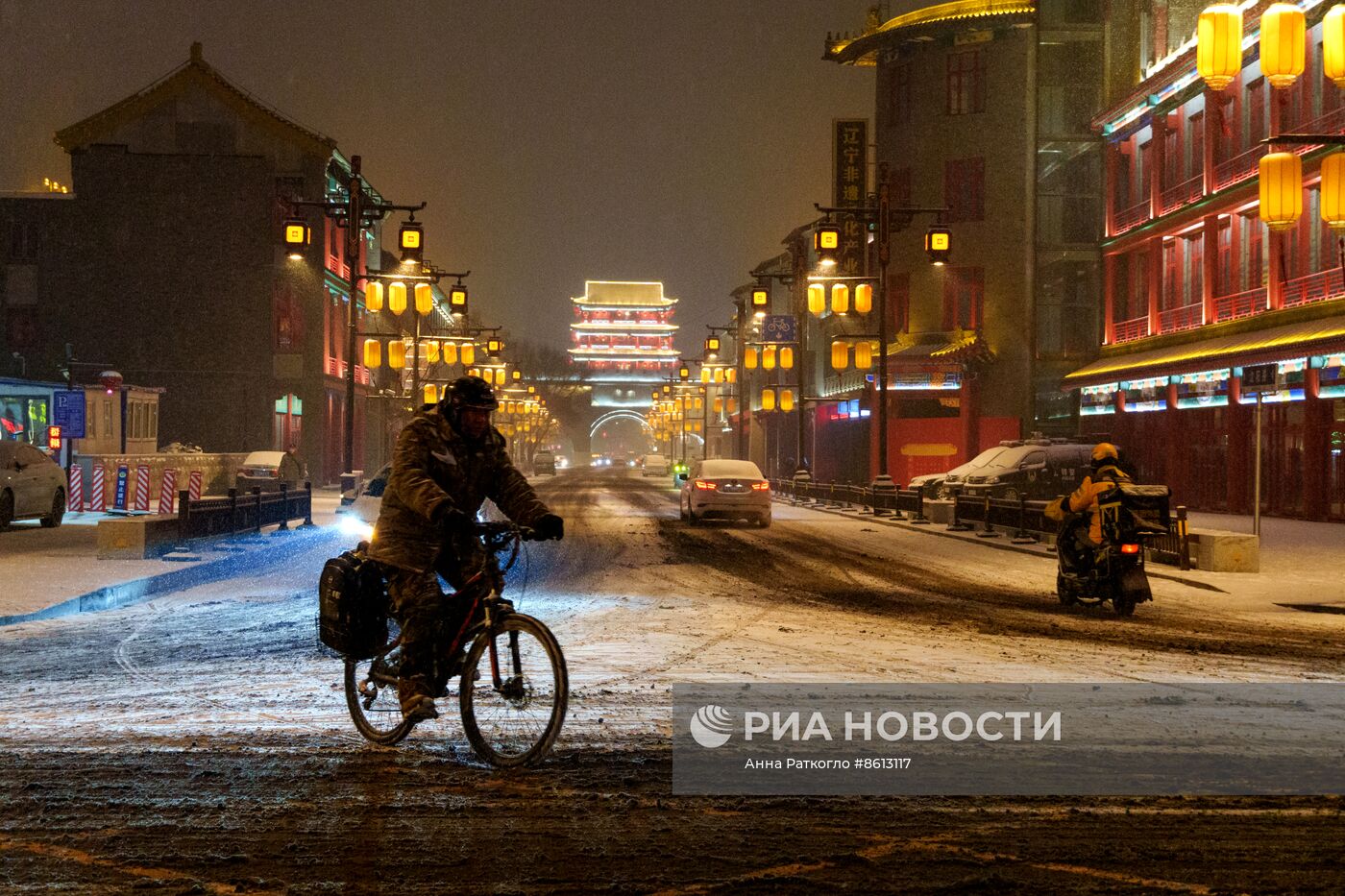 Город Шэньян перед китайским Новым годом