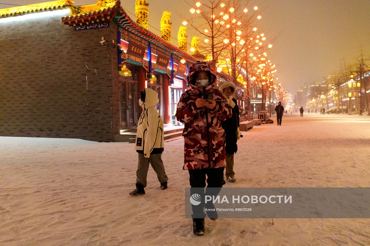 Город Шэньян перед китайским Новым годом