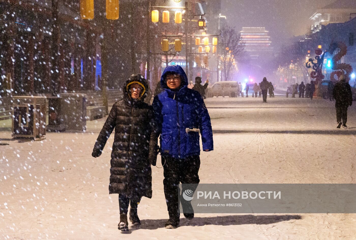 Город Шэньян перед китайским Новым годом