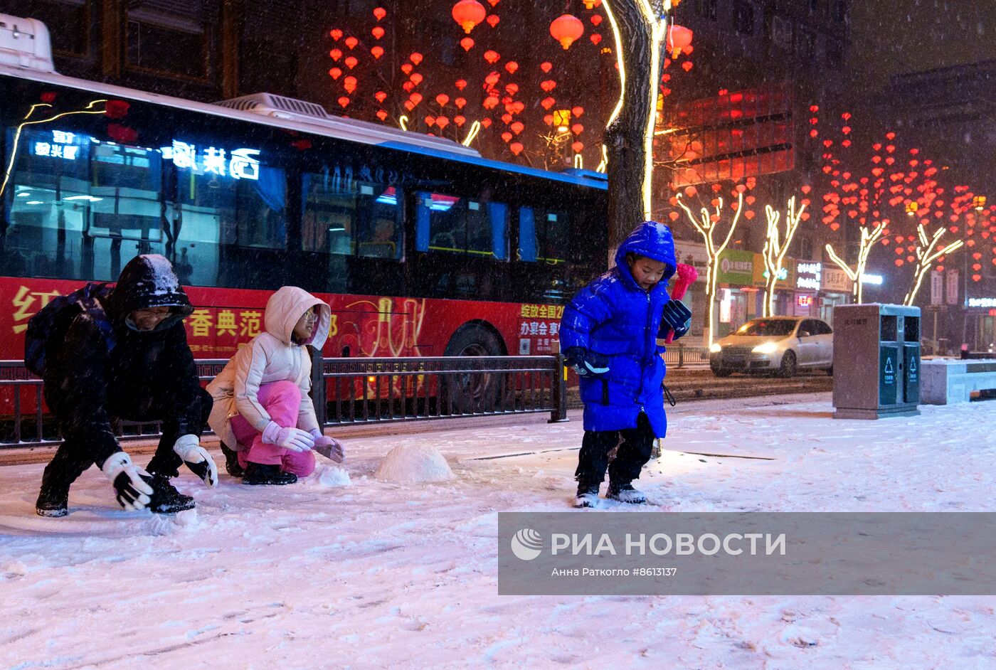 Город Шэньян перед китайским Новым годом