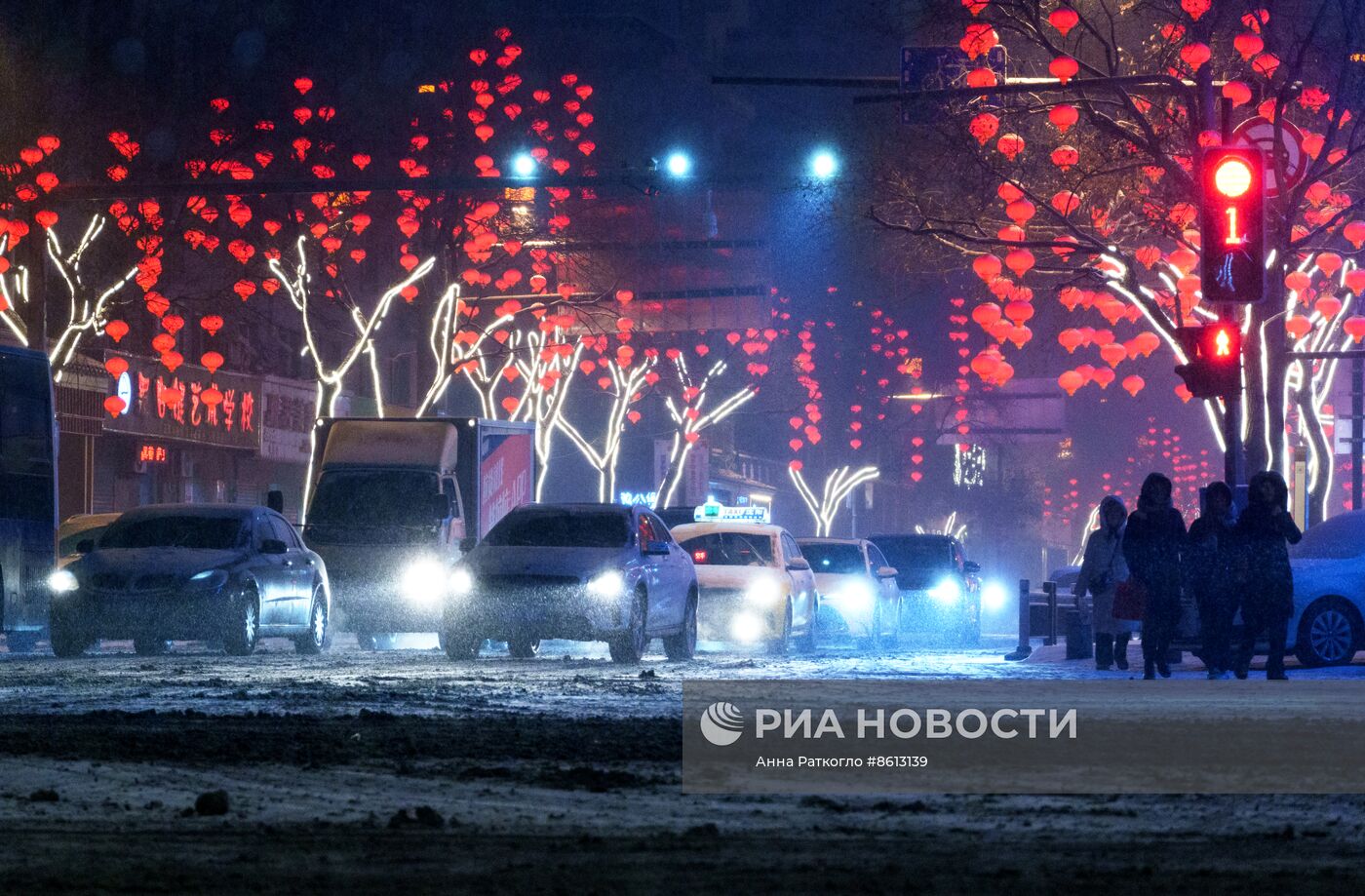 Город Шэньян перед китайским Новым годом