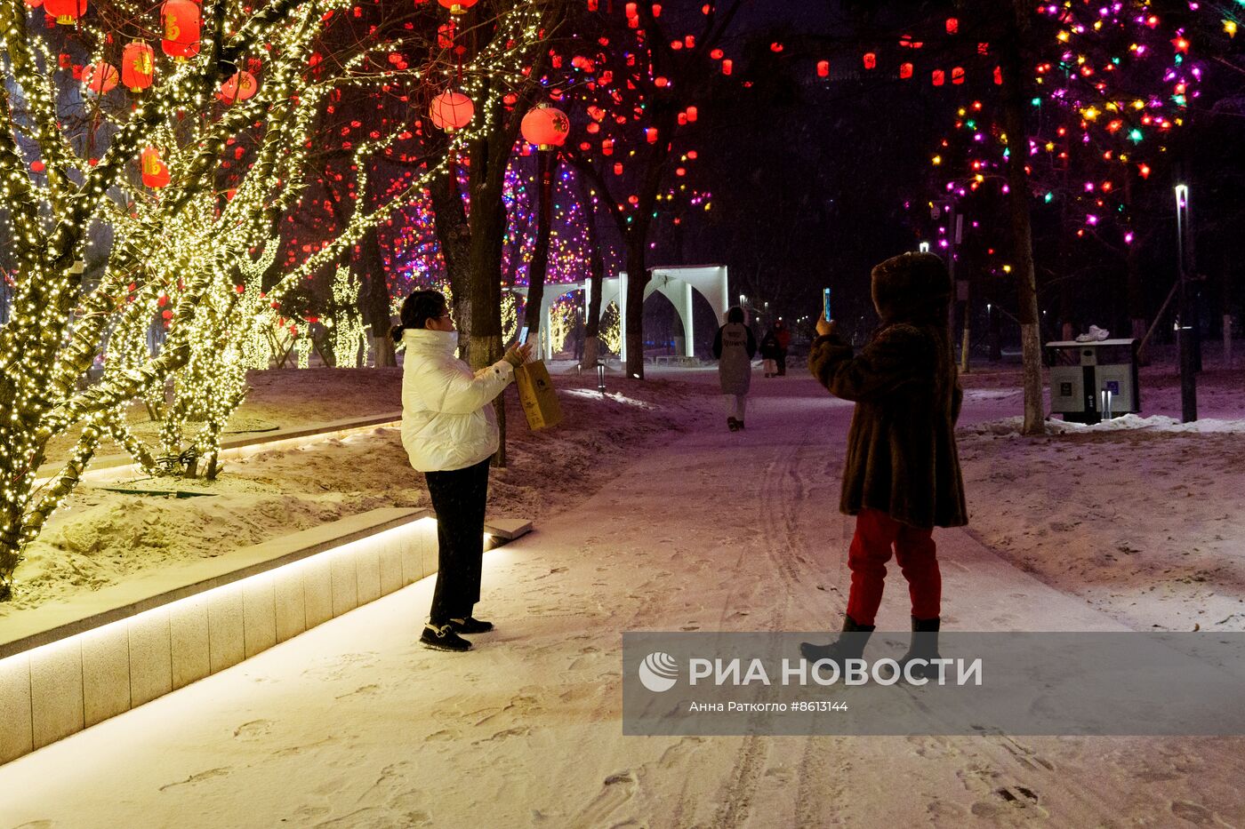 Город Шэньян перед китайским Новым годом