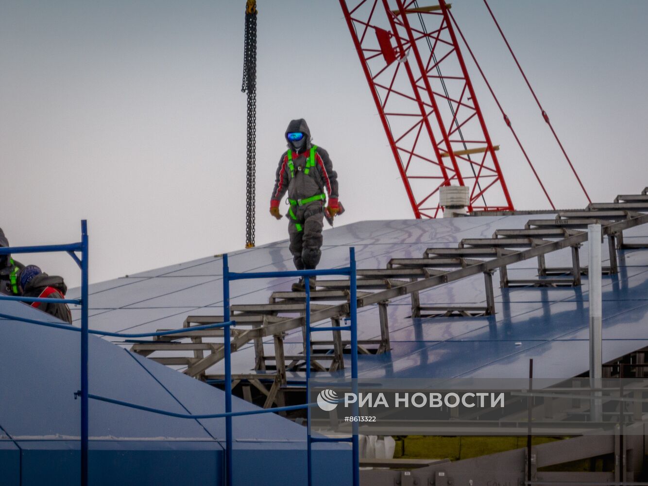 Мероприятие по случаю ввода в опытную эксплуатацию нового зимовочного комплекса станции "Восток" в Антарктиде