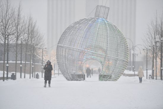 Снегопад в Москве
