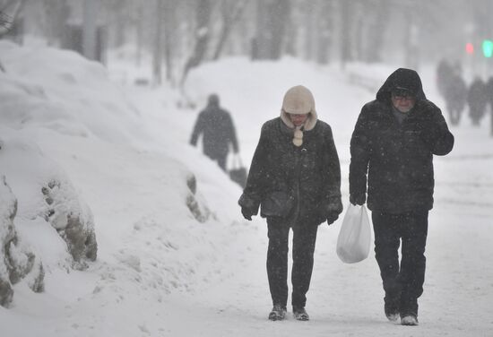 Снегопад в Москве