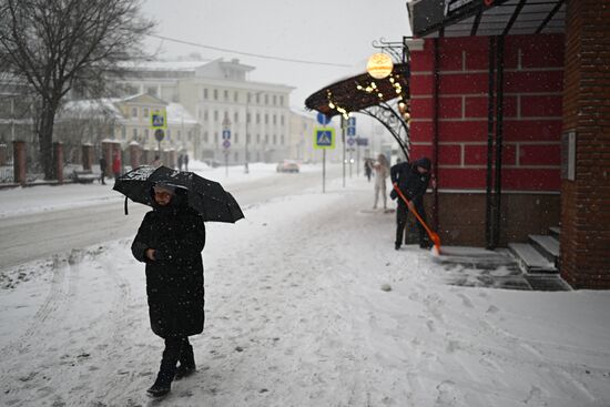 Снегопад в Москве