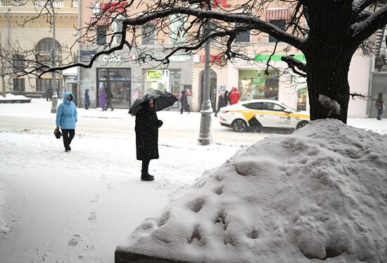 Снегопад в Москве