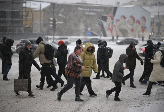 Снегопад в Москве