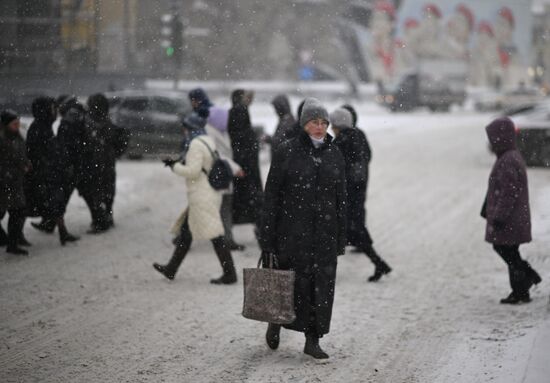 Снегопад в Москве