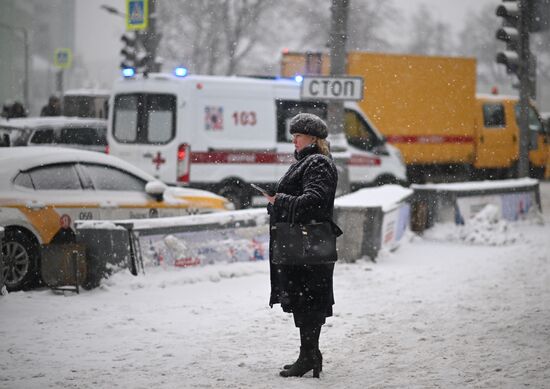 Снегопад в Москве