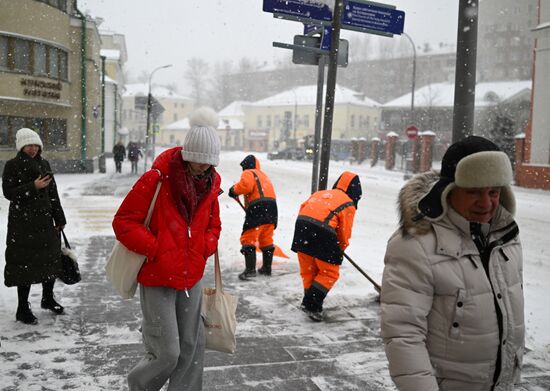 Снегопад в Москве