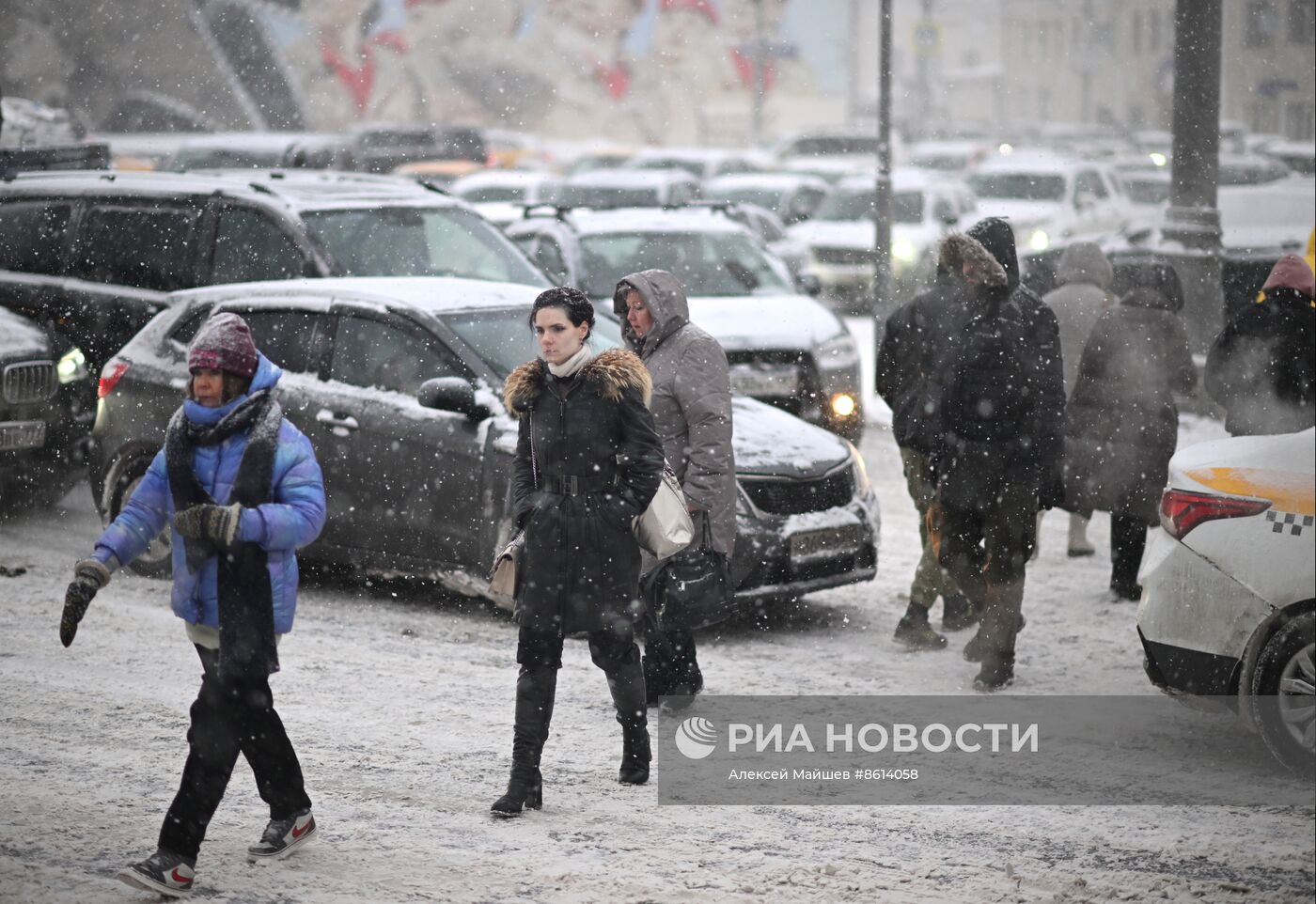 Снегопад в Москве