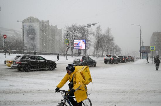 Снегопад в Москве