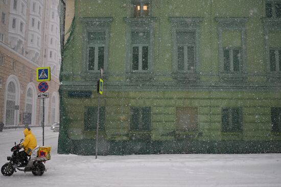 Снегопад в Москве