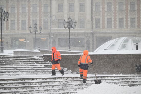 Снегопад в Москве