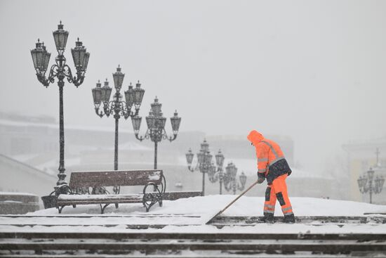 Снегопад в Москве