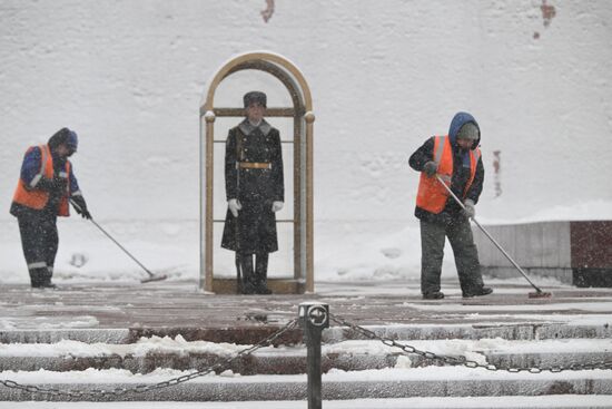 Снегопад в Москве