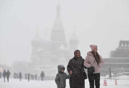 Снегопад в Москве