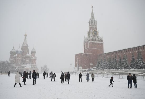 Снегопад в Москве