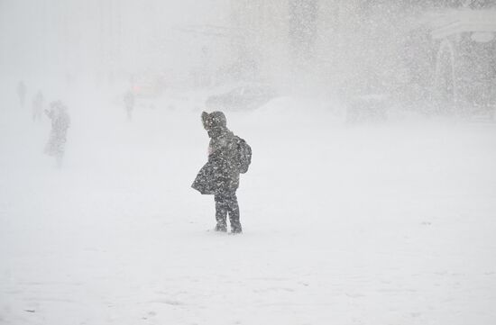 Снегопад в Москве