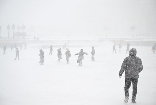 Снегопад в Москве