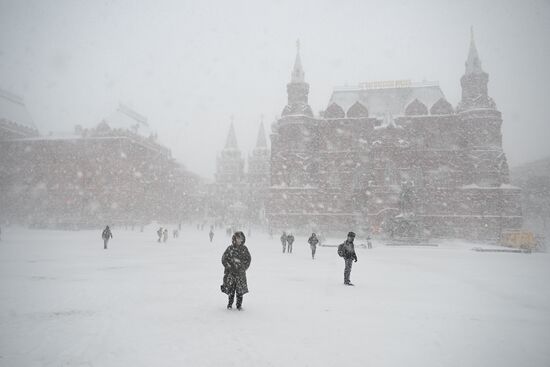 Снегопад в Москве